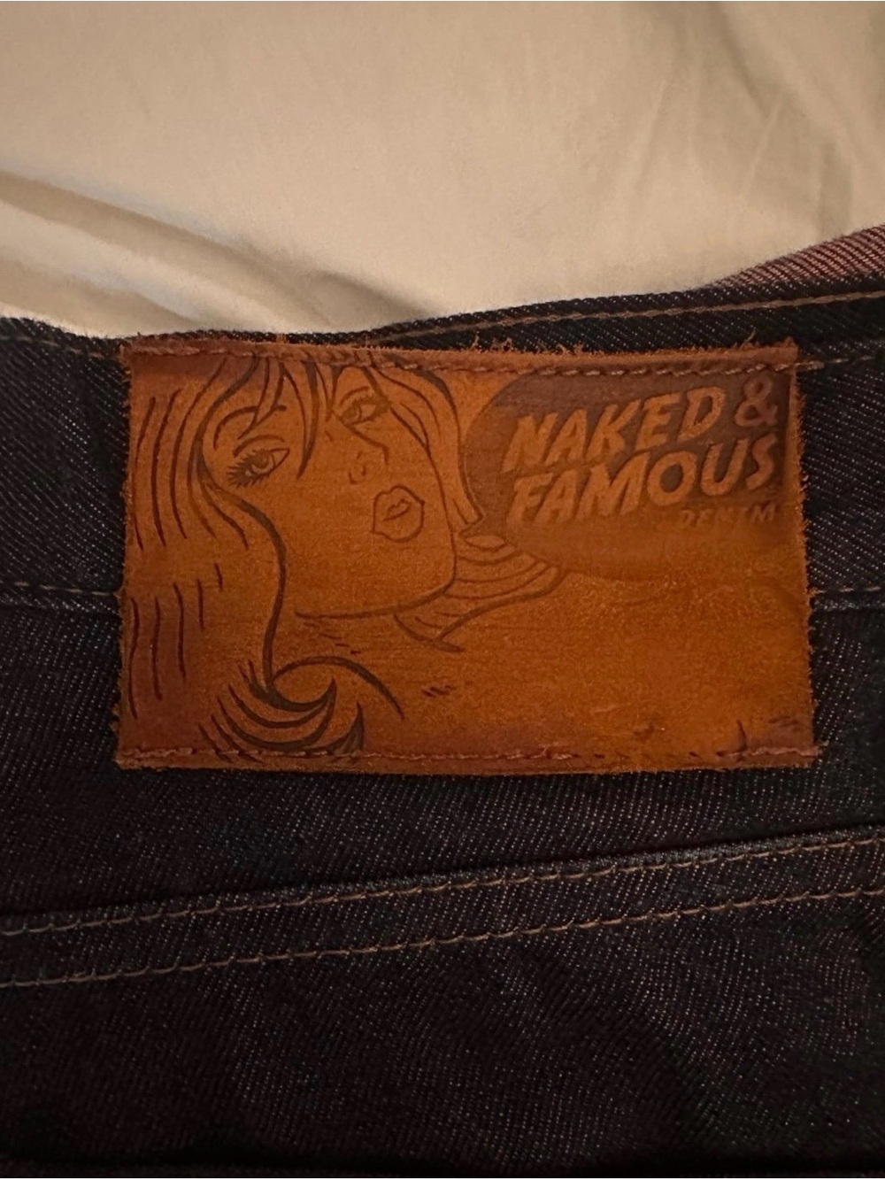 Naked and Famous Strawberry Milk 12.5 oz Japanese Selvage Denim Super Guy (30) - Picture 6 of 6